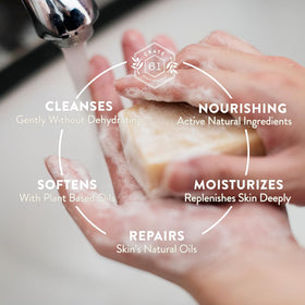 Crate 61 Organics bar soap ingredients overview