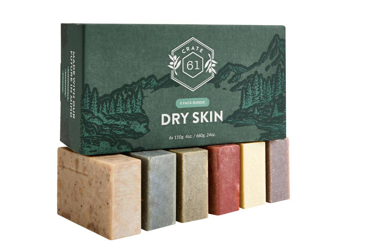 Crate 61 Organics bar soap with essential oils close-up