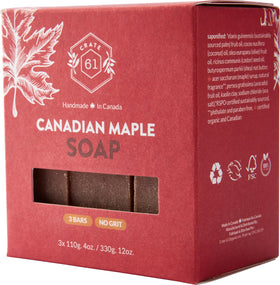 Crate 61 Organics Canadian Maple Soap packaging