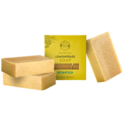 Crate 61 Organics Lemongrass Natural Bar Soap front view