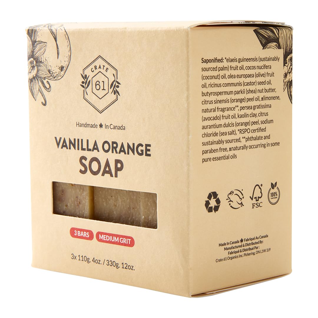 Crate 61 Organics Vanilla Orange Natural Bar Soap close-up
