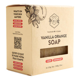 Crate 61 Organics Vanilla Orange Natural Bar Soap packaging
