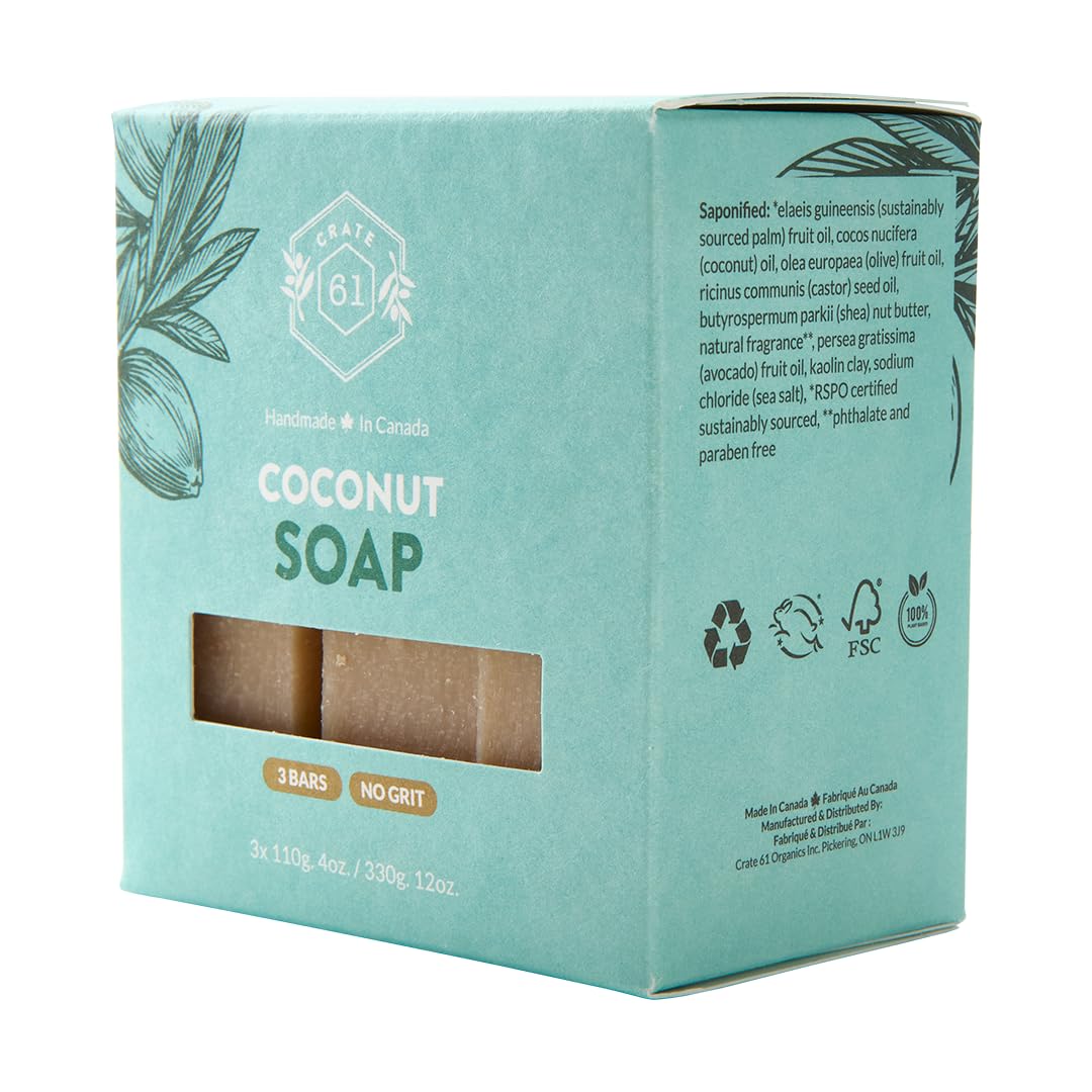 Crate 61 Organics Vegan Soap packaging in recycled kraft paperboard