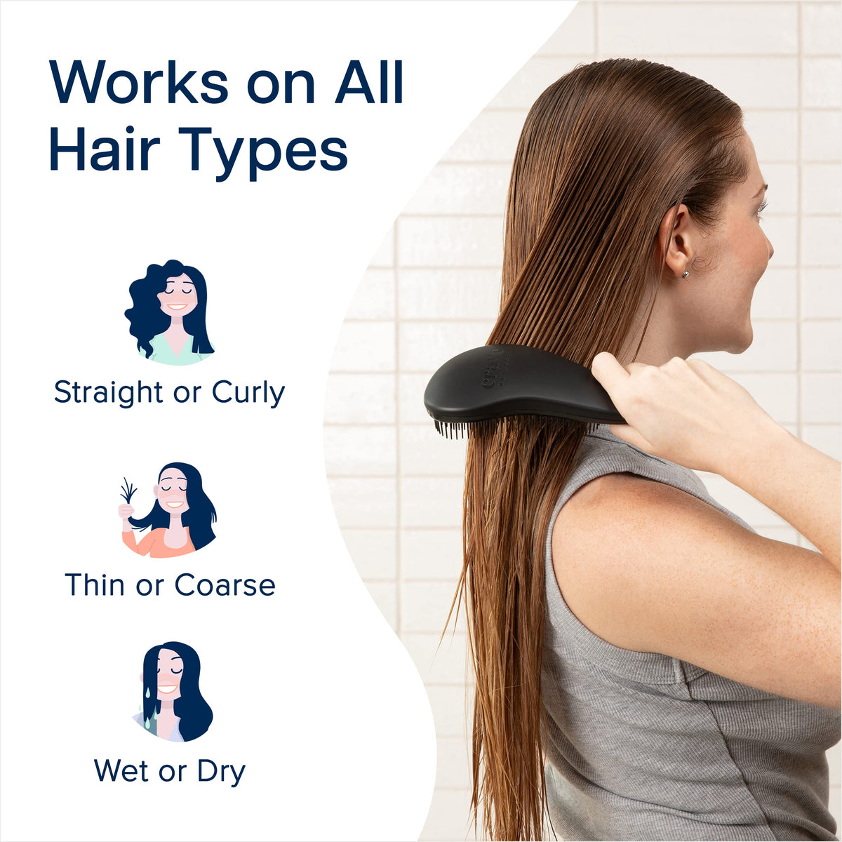 Crave Naturals Glide Thru Detangling Brush in a travel bag