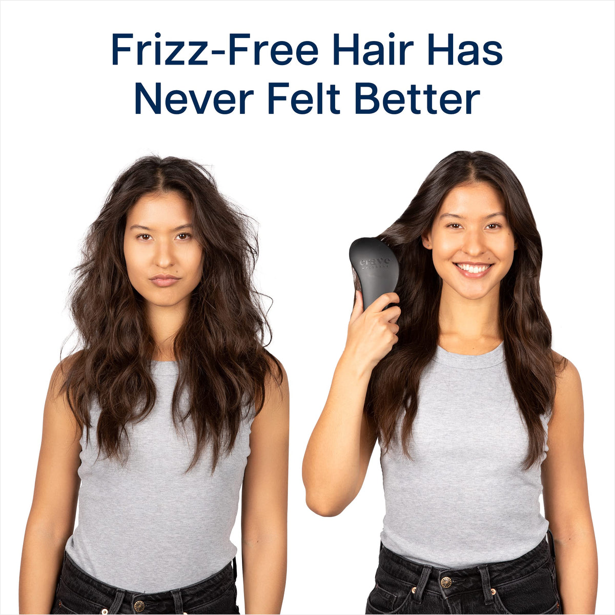 Crave Naturals Glide Thru Detangling Brush on a bathroom counter