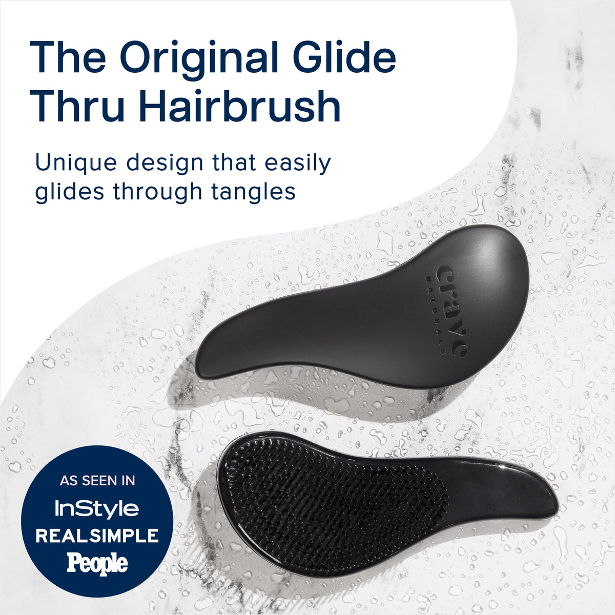 Crave Naturals Glide Thru Detangling Brush side view