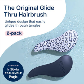 Crave Naturals Glide Thru Detangling Hair Brush blue cheetah design