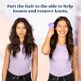 Crave Naturals Glide Thru Detangling Hair Brush held in hand