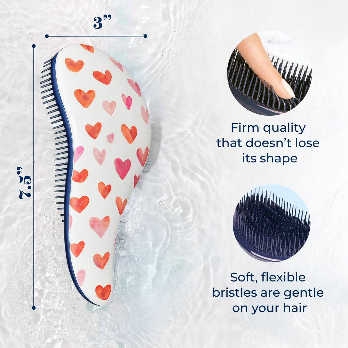Crave Naturals Glide Thru Detangling Hair Brush in use on wet hair