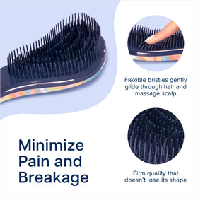 Crave Naturals Glide Thru Hair Brush back view highlighting ergonomic grip