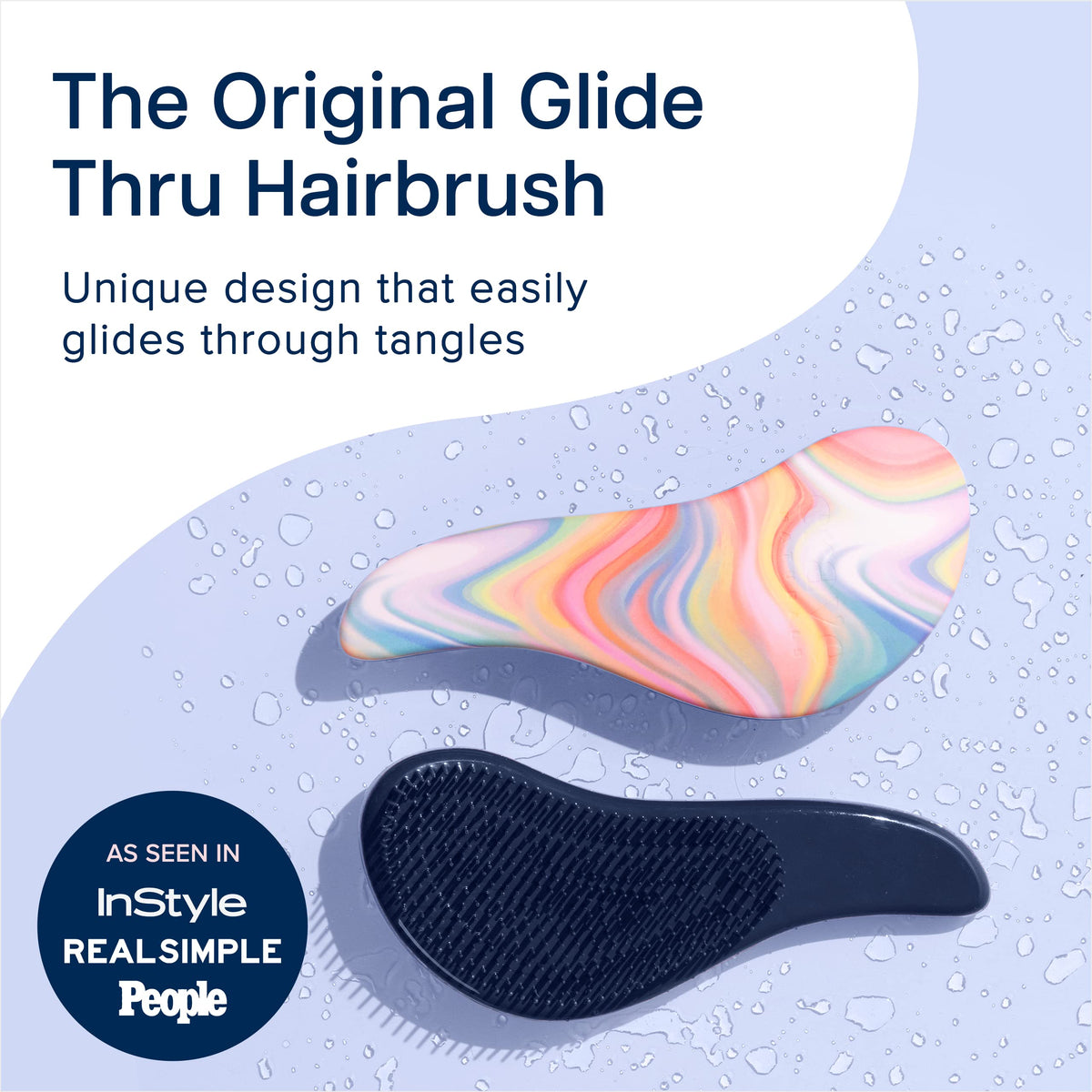 Crave Naturals Glide Thru Hair Brush side view showcasing cone-shaped bristles
