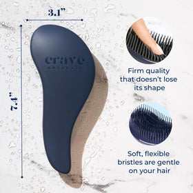 Crave Naturals Glide Thru Hair Brush side view showing bristles