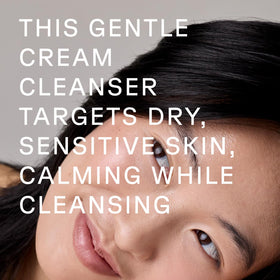 Creamy texture of Acure Cleansing Cream on skin