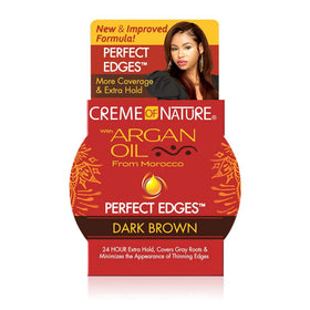 Creme of Nature Perfect Edges Dark Brown Edge Control Gel front view