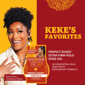 Creme of Nature Perfect Edges Gel applied on hair edges