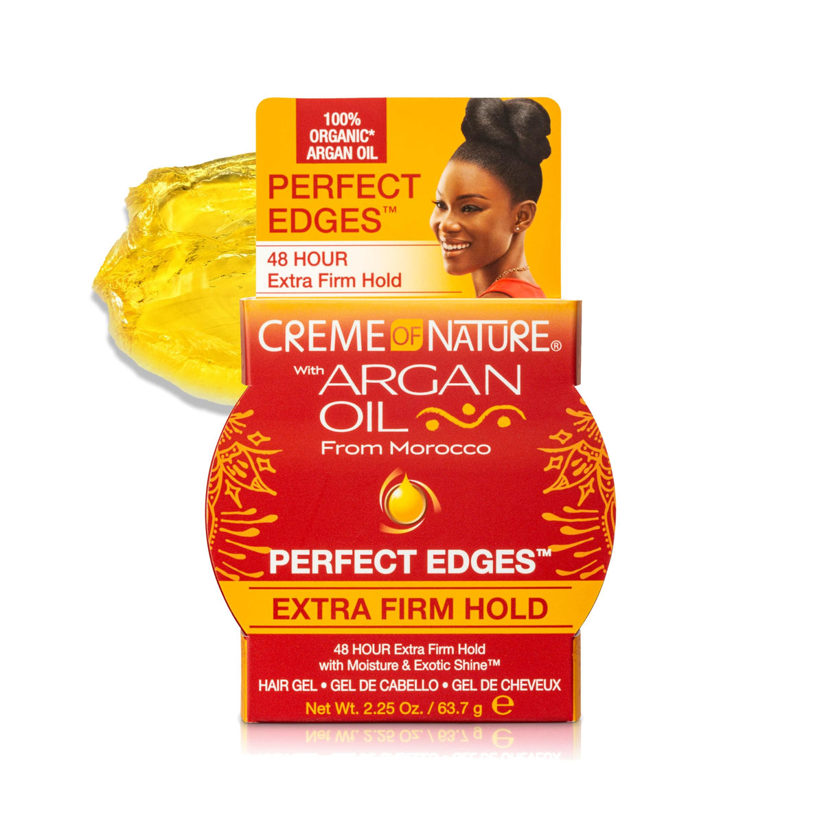 Creme of Nature Perfect Edges Gel packaging with argan oil