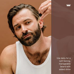 Cremo Beard Oil 1 fl oz back view with ingredient details