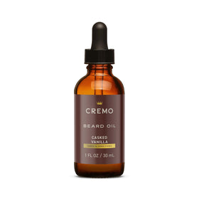Cremo Beard Oil 1 fl oz front view with casked vanilla scent