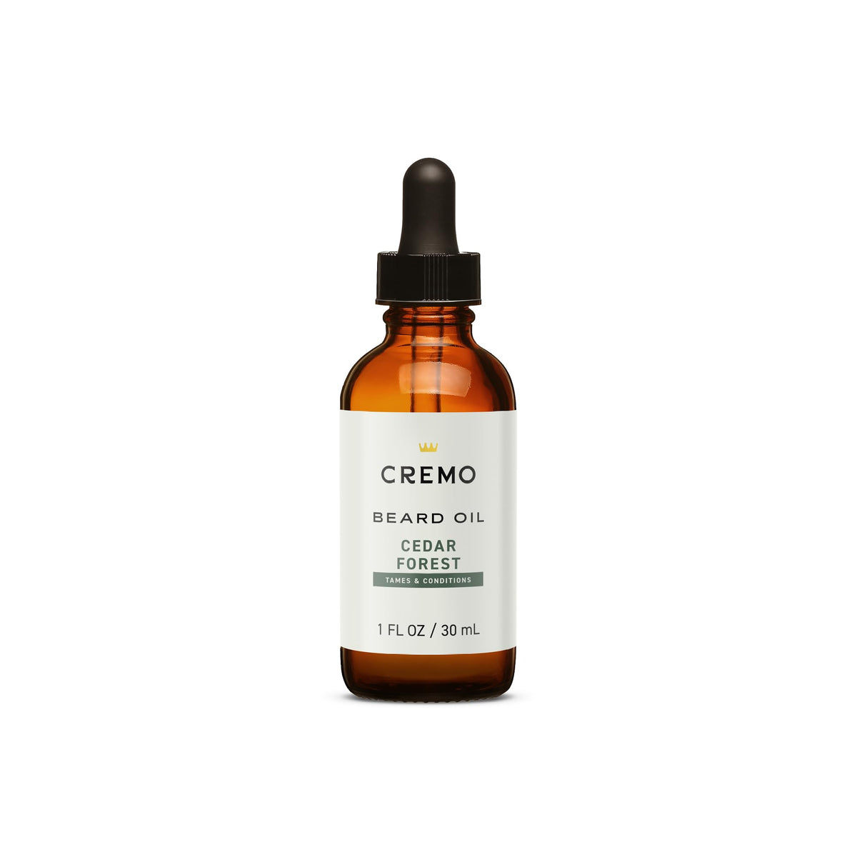 Cremo Beard Oil Revitalizing Cedar Forest 1 fl oz front view