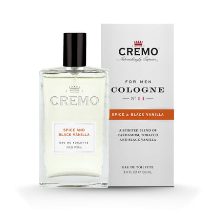 Cremo Cologne for Men Spice & Black Vanilla front view