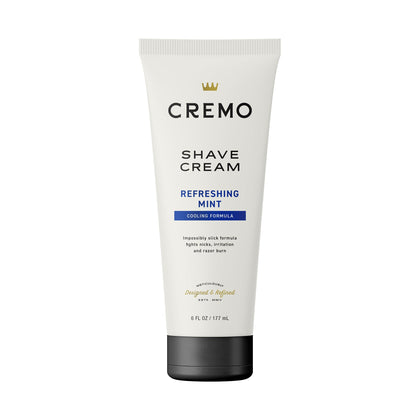 Cremo Cooling Shave Cream 6 fl oz front view with packaging