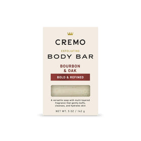 Cremo Exfoliating Body Bar Bourbon & Oak front view