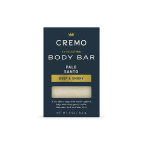 Cremo Exfoliating Body Bar for Men, Palo Santo scent front view