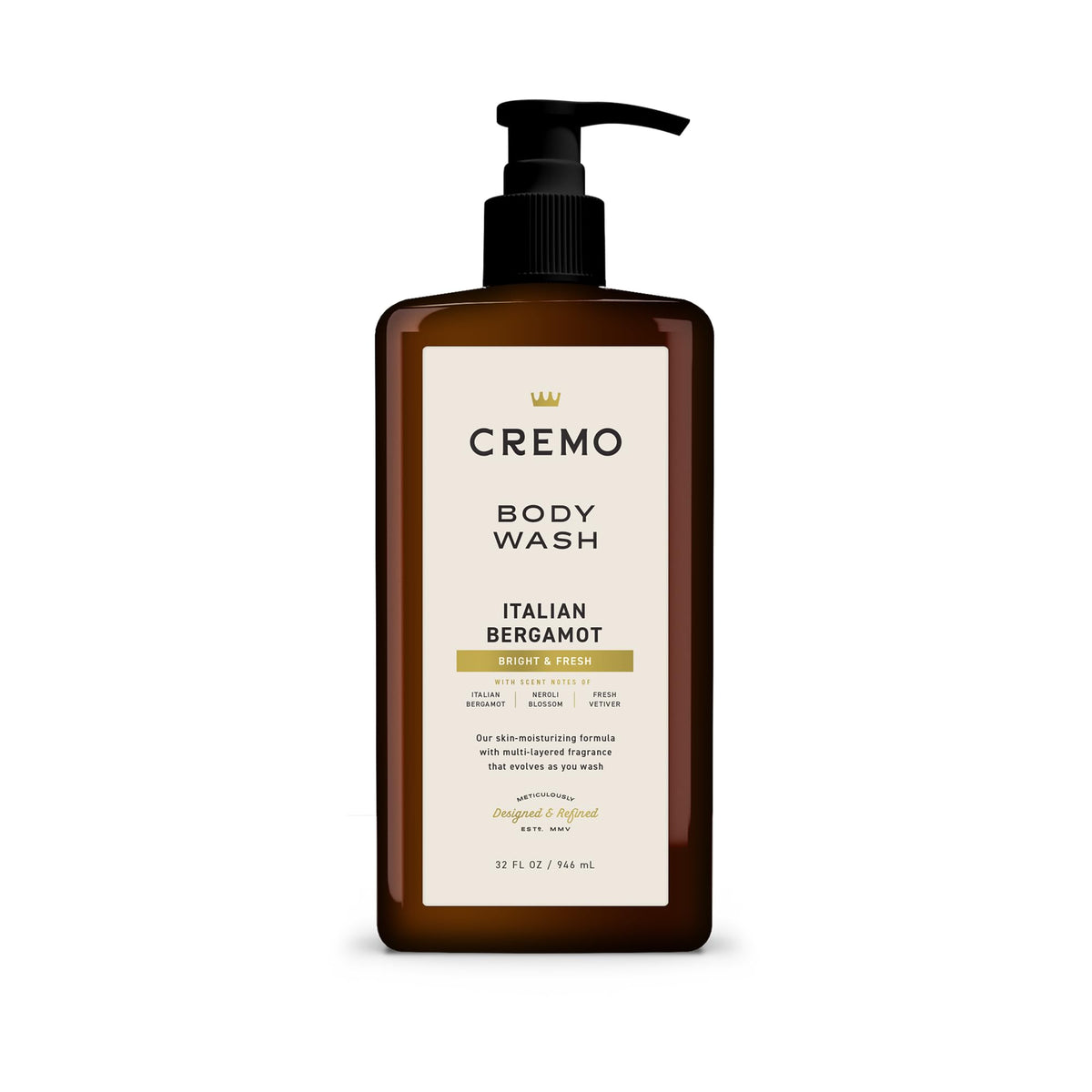 Cremo Italian Bergamot Body Wash 32 Fl Oz front view