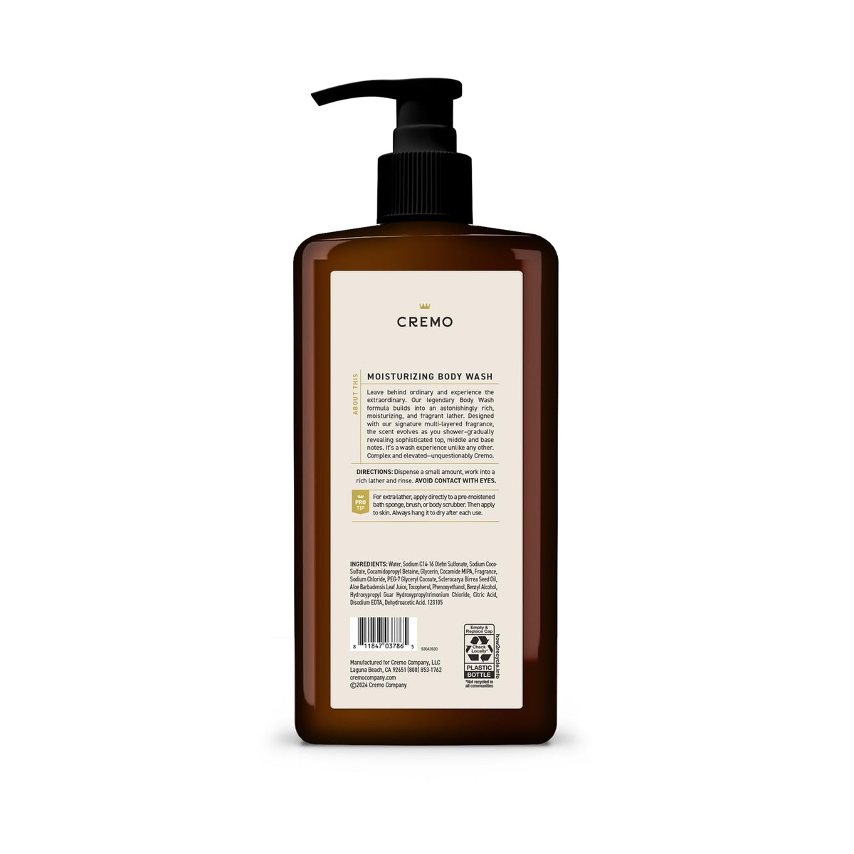 Cremo Italian Bergamot Body Wash lifestyle scene in shower