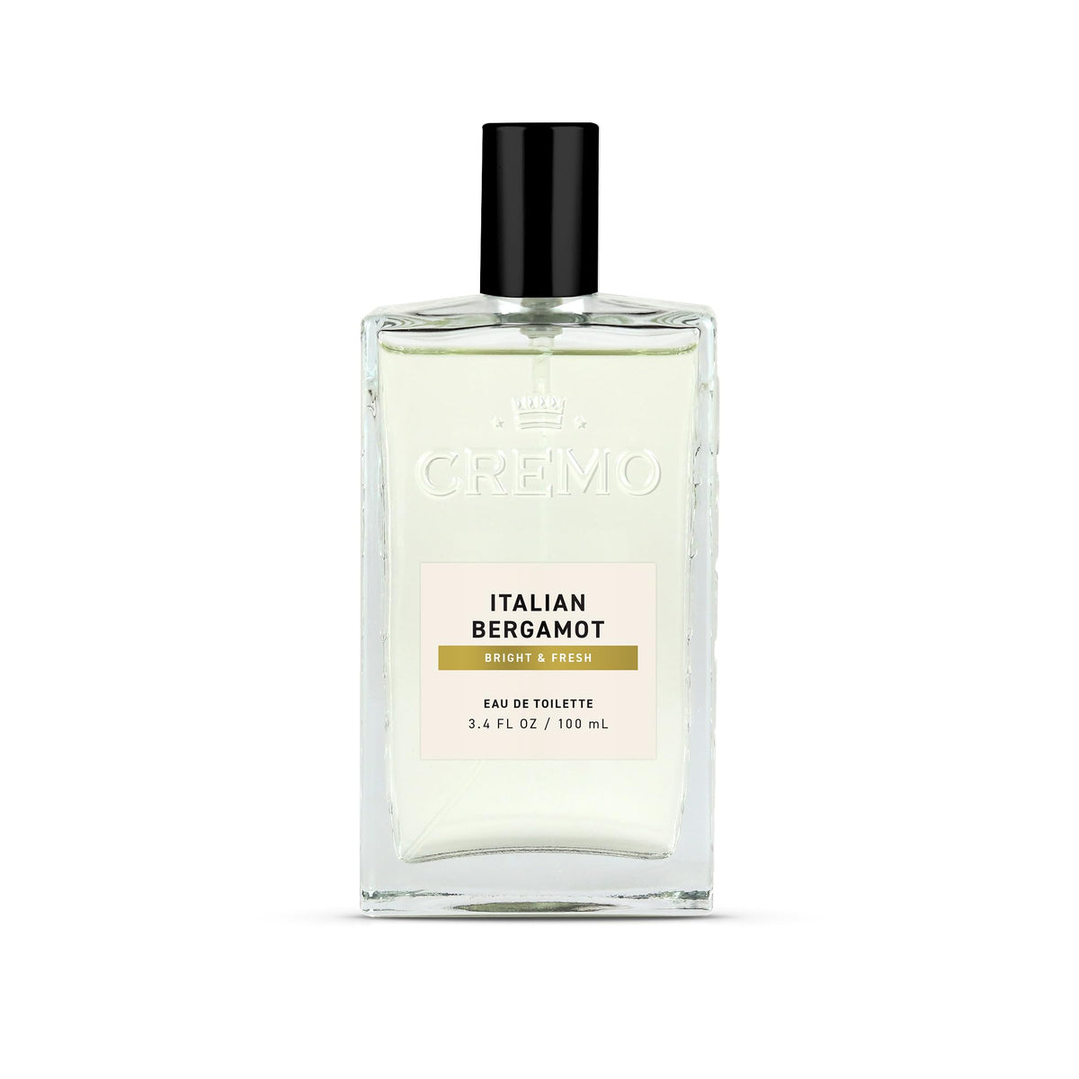 Cremo Italian Bergamot Cologne Spray front view 3.4 Fl Oz