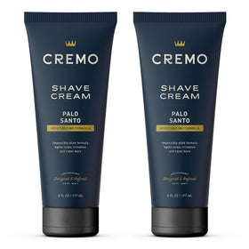 Cremo Palo Santo Shave Cream 2 Pack front view with packaging