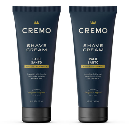 Cremo Palo Santo Shave Cream 2 Pack front view with packaging