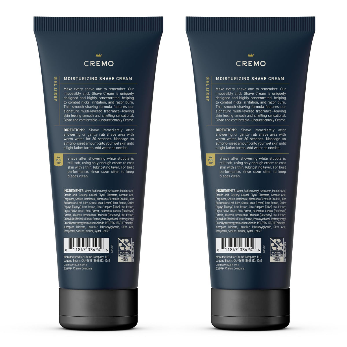 Cremo Palo Santo Shave Cream in a bathroom setting