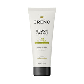 Cremo Sage & Citrus Shave Cream 6 Fl Oz front view with packaging