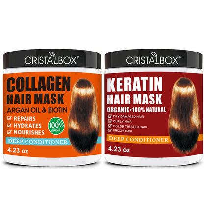 CRISTALBOX 2 Pack Collagen Hair Mask front view