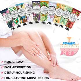CRISTALBOX Body Lotion tubes displayed with flowers