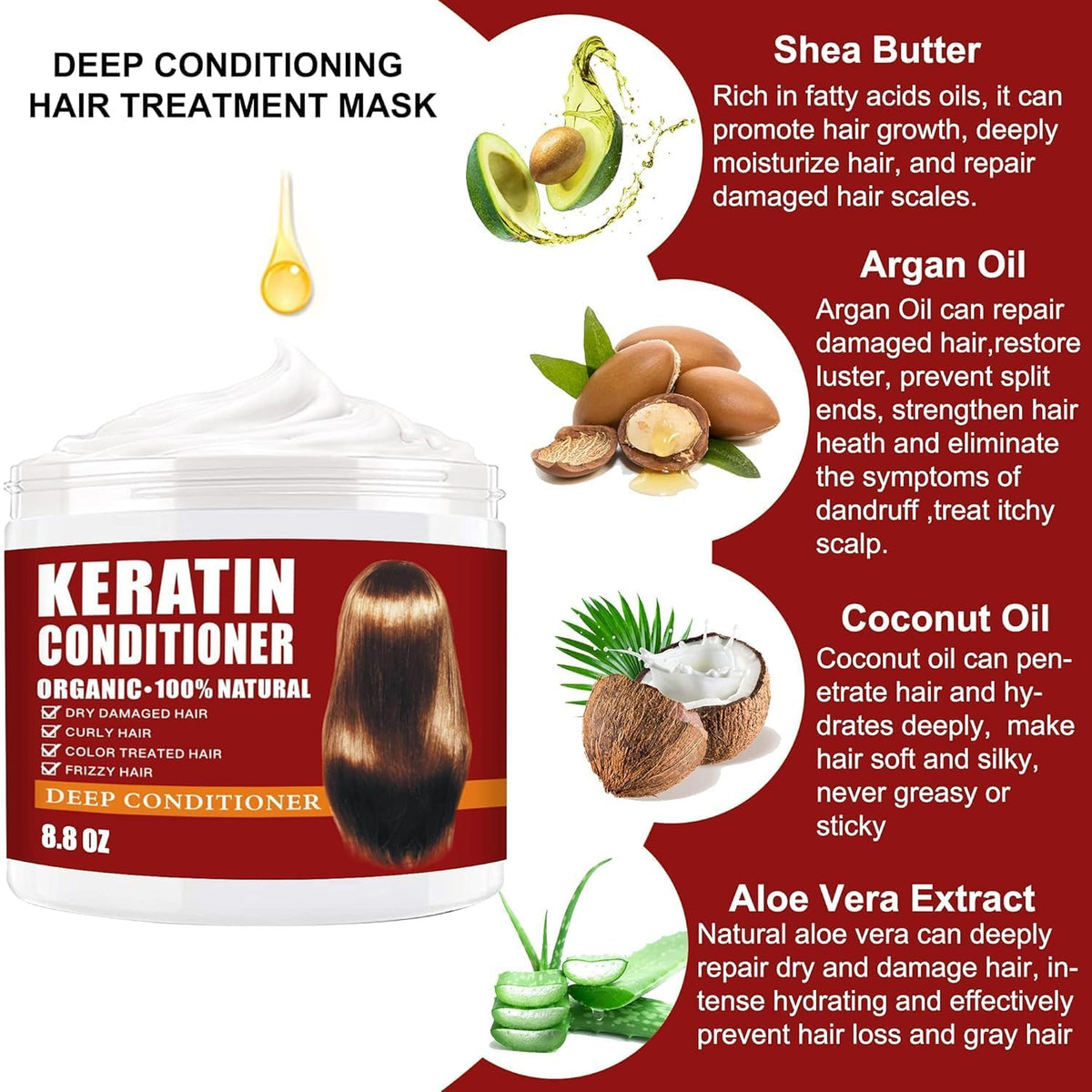 CRISTALBOX Keratin Hair Mask 250g packaging side view