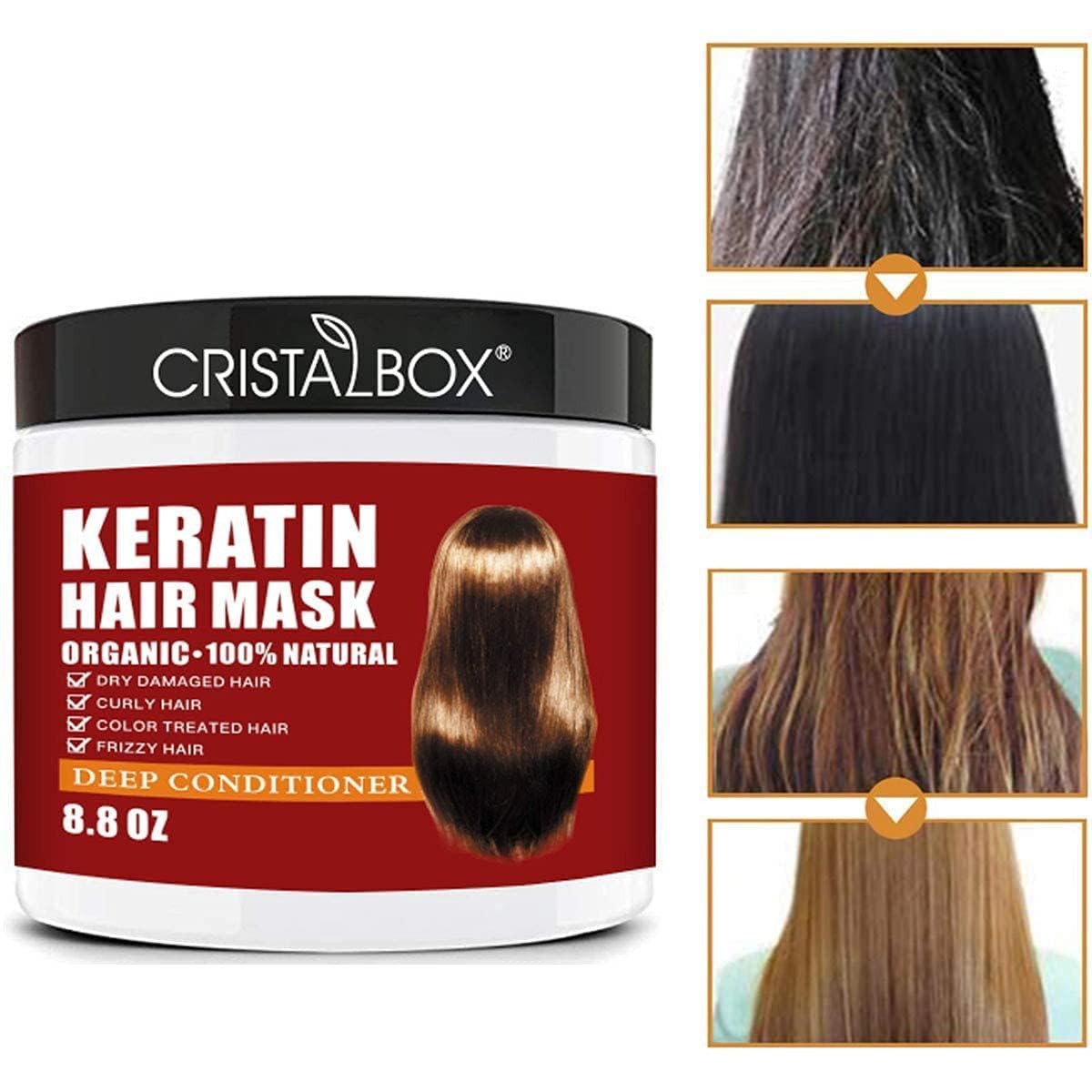 CRISTALBOX Keratin Hair Mask 250g texture close-up