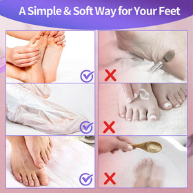 CRISTALBOX Moisturizing Foot Mask Pack with ingredients