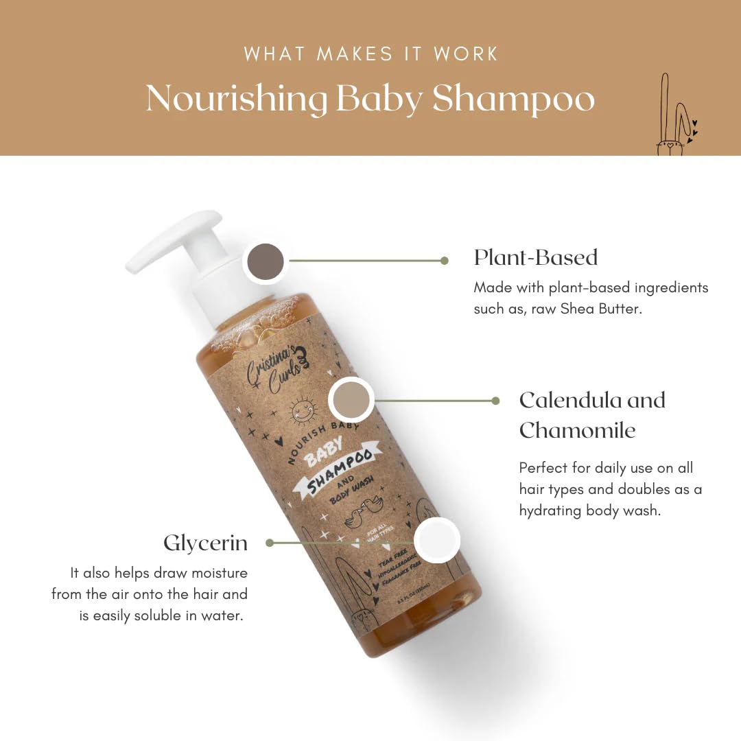 Cristina's Curls gentle shampoo bottle with label