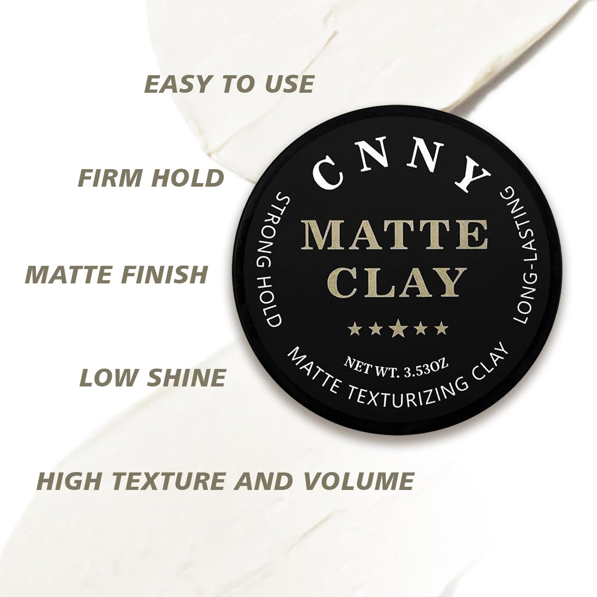 Crownnaturally Men's Hair Styling Clay 3.53 oz side view