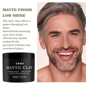 Crownnaturally Men's Hair Styling Clay 3.53 oz texture close-up