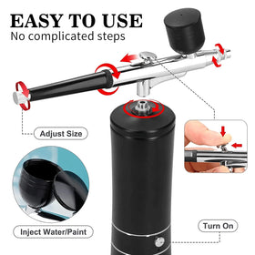crpen Airbrush Kit 0.25mm fluid nozzle close-up