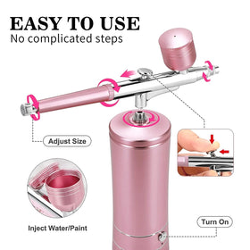 crpen Airbrush Kit components including airbrush and cups