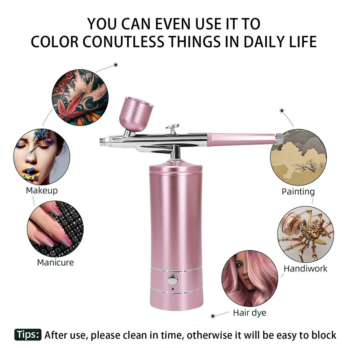 crpen Airbrush Kit in use for makeup application