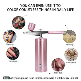 crpen Airbrush Kit in use for makeup application