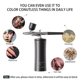 crpen Airbrush Kit in use for nail art