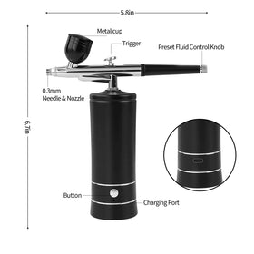 crpen Airbrush Kit showing strong airflow demonstration