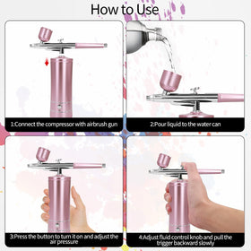 crpen Airbrush Kit with cleaning brushes and unblocking needles