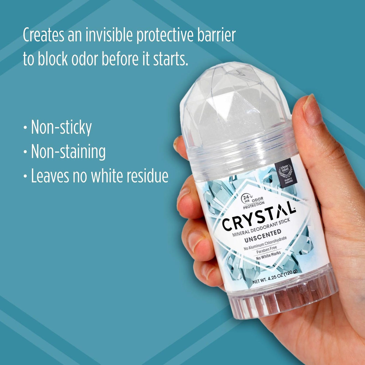 Crystal Essence Mineral Deodorant Stick side view